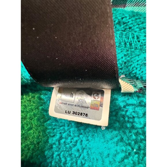 The North Face Crescent Fleece Hoodie Size Medium Pockets Snap High Neck EUC - Picture 8 of 11